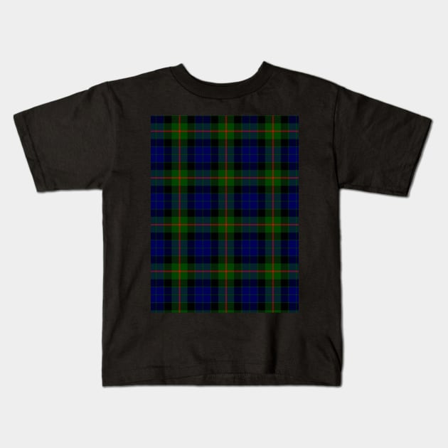 Gunn Modern Plaid Tartan Scottish Kids T-Shirt by ScottishShop